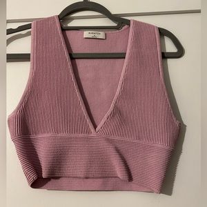 Aritzia Babaton Sculpt Knit Deep V Tank